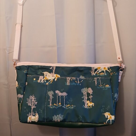 New Unicorn Mystical Diaper Bag Green Pink mystical print Girls theme Large 20" - Picture 8 of 11